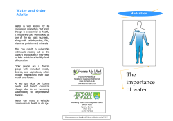 The importance of water