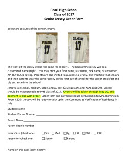 Pearl High School Class of 2017 Senior Jersey Order Form