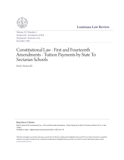 Constitutional Law - First and Fourteenth Amendments