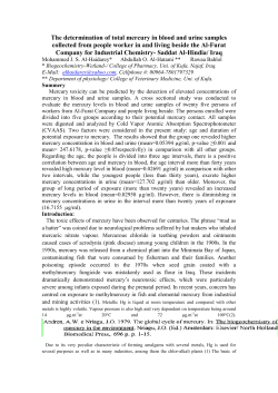 The determination of total mercury in blood and urine samples