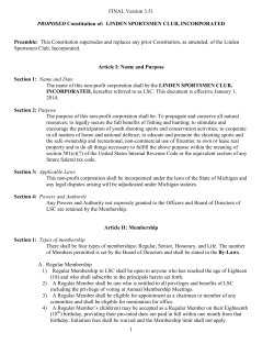 1 FINAL Version 3.51 PROPOSED Constitution of: LI DE