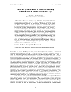 Mental Representations in Musical Processing and their Role in