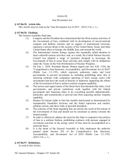 NC General Statutes - Chapter 147 Article 6E 1 Article 6E. Iran