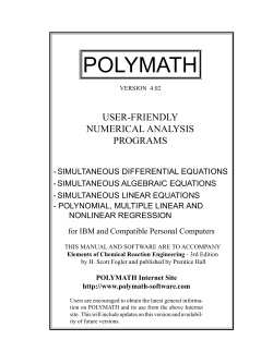 POLYMATH v4.02 for DOS