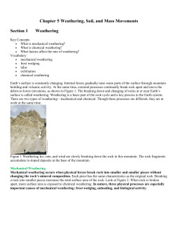 Chapter 5 Weathering and Mass Movement