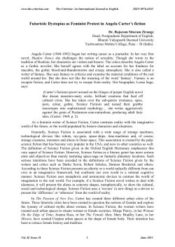 Futuristic Dystopias as Feminist Protest in Angela Carter`s fiction