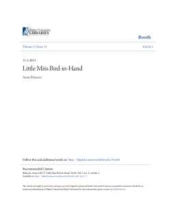 Little Miss Bird-in-Hand - Digital Commons @ Butler University