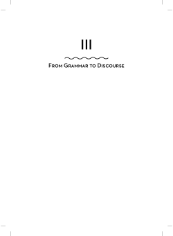 FROM GRAMMAR tO DISCOURSE - Dra. Donna Jackson