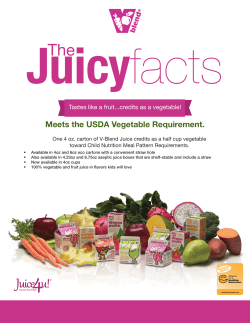 Meets the USDA Vegetable Requirement.