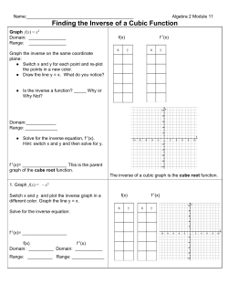 Finding the Inverse of a Cubic Function