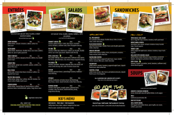 ENTR&Eacute;ES SALADS SANDWICHES