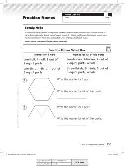 Fraction Names Word Box