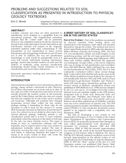 problems and suggestions related to soil classification as presented