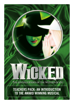 introductory pack - Wicked The Musical