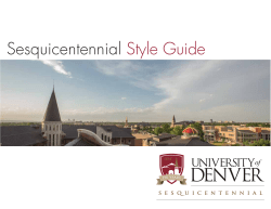 Sesquicentennial Style Guide