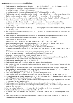 Assignment_ Straight Lines
