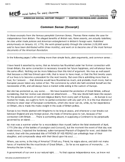 Common Sense (Excerpt)