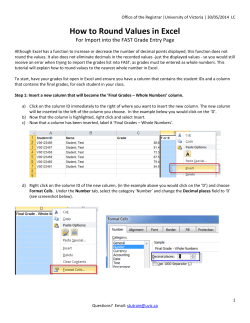 How to Round Values in Excel