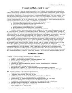 Formalist Method to Analyze Literature (WC) File