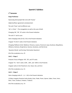 Spanish 2 Syllabus