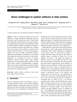 Green challenges to system software in data centers