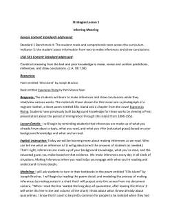 Strategies Lesson 1 Inferring Meaning