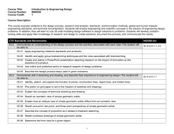 Course Title: Introduction to Engineering Design Course Number