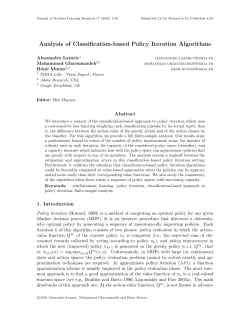 Analysis of Classification-based Policy Iteration Algorithms