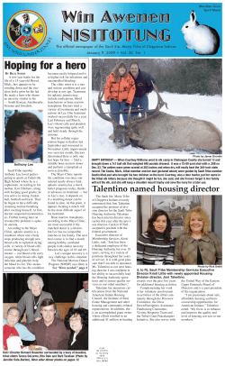 1 &bull; Jan 9 - Sault Tribe