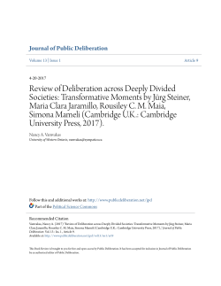 Review of Deliberation across Deeply Divided Societies