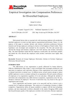 Empirical Investigation into Compensation Preferences for