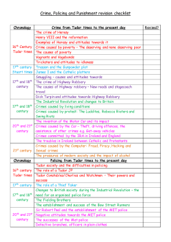 Crime, Policing and Punishment revision checklist