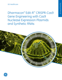 Dharmacon&trade; Edit-R&trade; CRISPR-Cas9 Gene Engineering with Cas9