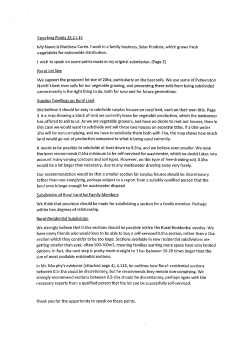 Speaking Points 25.11.15 My Name is Matthew Currie. I work in a