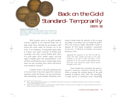 Back on the Gold Standard&ndash;Temporarily