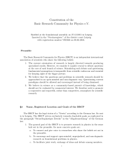 Constitution in English  - Basic Research Community for Physics