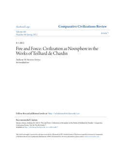 Civilization as Noosphere in the Works of Teilhard de Chardin