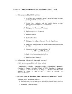 Frequenty asked questions with answers about CGHS