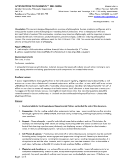 Page 1 of 3 INTRODUCTION TO PHILOSOPHY