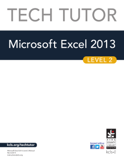 Microsoft Excel 2013 &ndash; Level 2