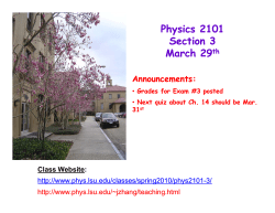 Lecture 26 - LSU Physics