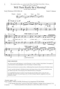15-2922H Will There Really Be a Morning SATB.mus