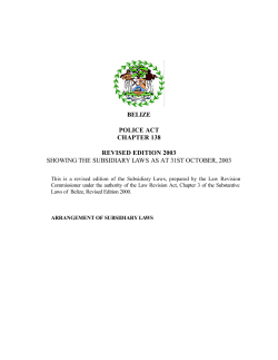 cap.138, police act - subsidiary law