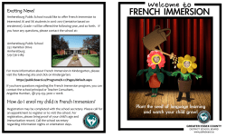 Exciting News! How do I enrol my child in French Immersion?