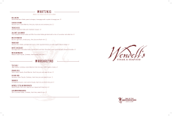 Dinner and Cocktails Menu - Inn of the Mountain Gods