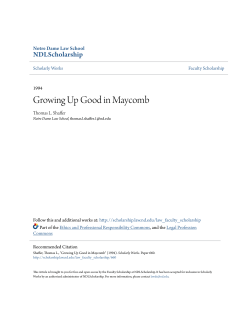 Growing Up Good in Maycomb - NDLScholarship