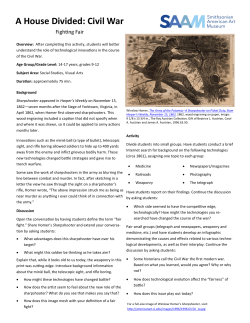 A House Divided: Civil War Fighting Fair Lesson, Grades 9-12
