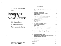 Presidential Appointments: Recruiting Executive