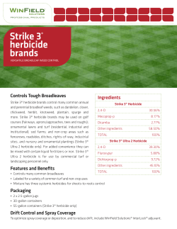 Strike 3&reg; herbicide brands