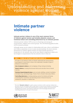 Intimate partner violence - World Health Organization